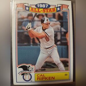 Cal Ripken 1987 All-Star Baseball Card - White/Black